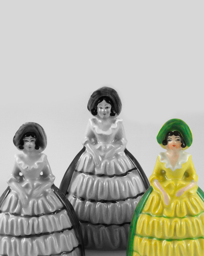 £55.00 :: Carlton Ware Crinoline Lady Bell (Yellow)